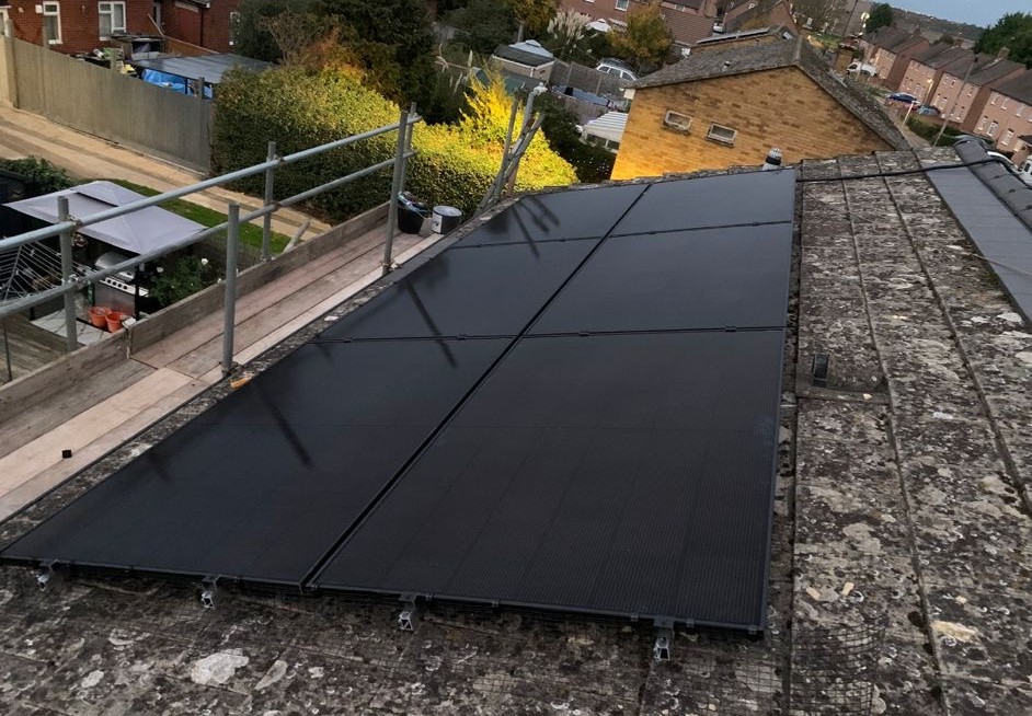 Rooftop solar panels completed