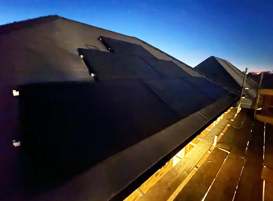 Solar panel installation completed